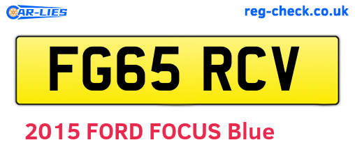 FG65RCV are the vehicle registration plates.