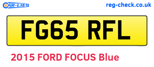 FG65RFL are the vehicle registration plates.