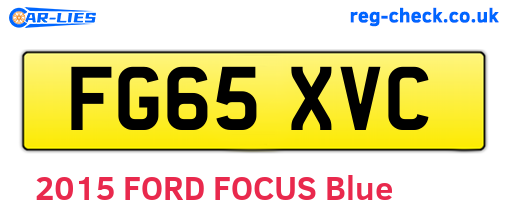 FG65XVC are the vehicle registration plates.