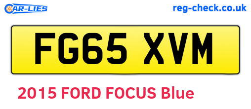 FG65XVM are the vehicle registration plates.