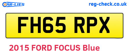 FH65RPX are the vehicle registration plates.