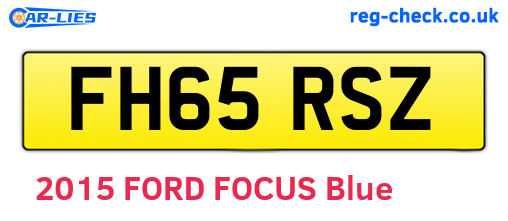 FH65RSZ are the vehicle registration plates.