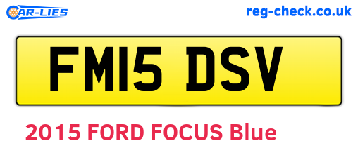 FM15DSV are the vehicle registration plates.