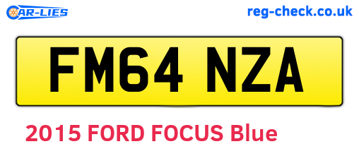 FM64NZA are the vehicle registration plates.