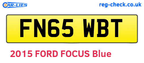 FN65WBT are the vehicle registration plates.