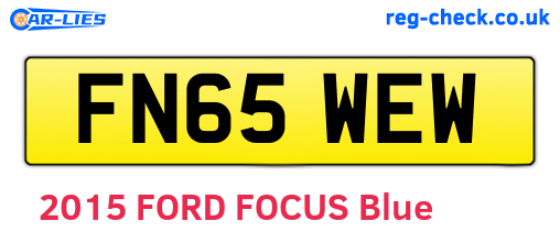FN65WEW are the vehicle registration plates.