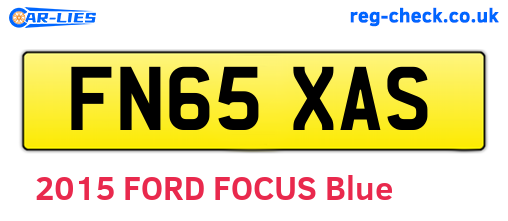 FN65XAS are the vehicle registration plates.