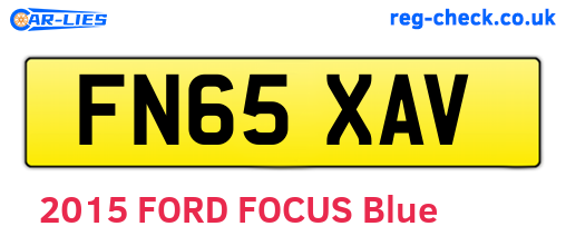 FN65XAV are the vehicle registration plates.