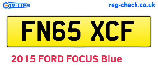 FN65XCF are the vehicle registration plates.