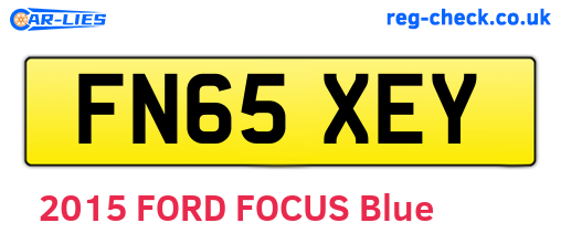 FN65XEY are the vehicle registration plates.
