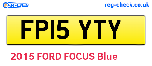 FP15YTY are the vehicle registration plates.