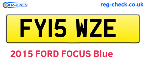FY15WZE are the vehicle registration plates.