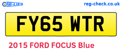 FY65WTR are the vehicle registration plates.