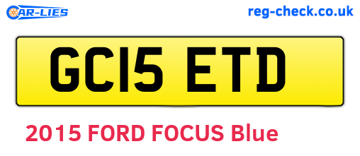 GC15ETD are the vehicle registration plates.