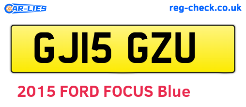 GJ15GZU are the vehicle registration plates.