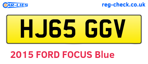 HJ65GGV are the vehicle registration plates.