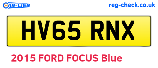 HV65RNX are the vehicle registration plates.