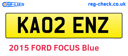 KA02ENZ are the vehicle registration plates.