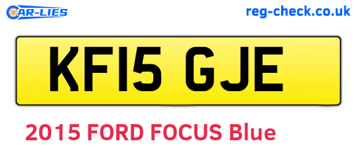 KF15GJE are the vehicle registration plates.