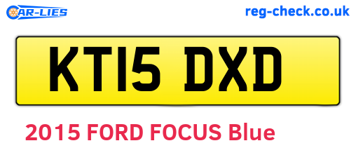 KT15DXD are the vehicle registration plates.
