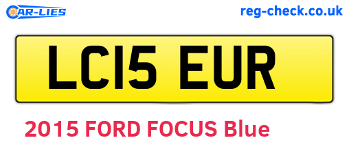 LC15EUR are the vehicle registration plates.