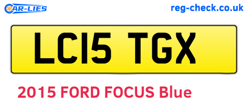 LC15TGX are the vehicle registration plates.