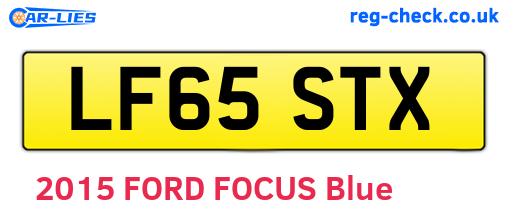 LF65STX are the vehicle registration plates.