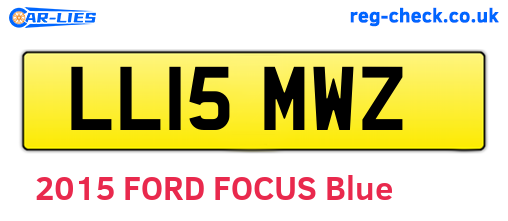LL15MWZ are the vehicle registration plates.