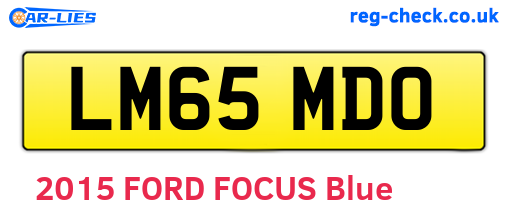 LM65MDO are the vehicle registration plates.
