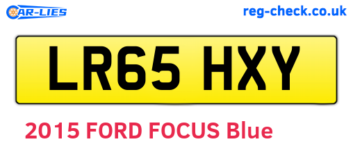 LR65HXY are the vehicle registration plates.