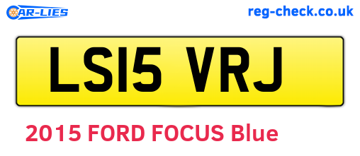 LS15VRJ are the vehicle registration plates.