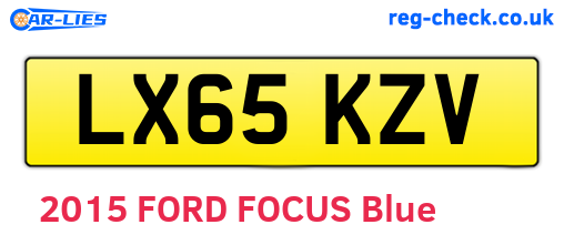 LX65KZV are the vehicle registration plates.