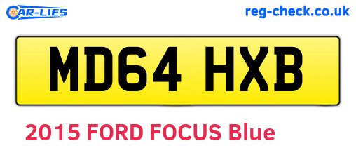 MD64HXB are the vehicle registration plates.