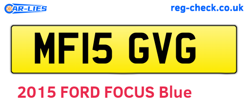 MF15GVG are the vehicle registration plates.