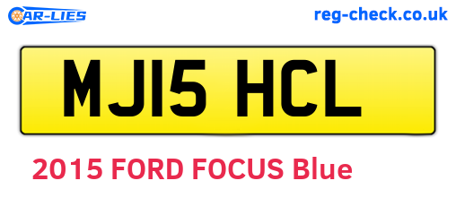 MJ15HCL are the vehicle registration plates.