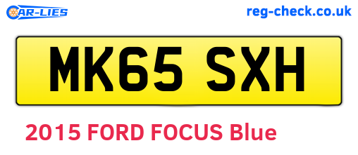 MK65SXH are the vehicle registration plates.