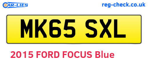 MK65SXL are the vehicle registration plates.