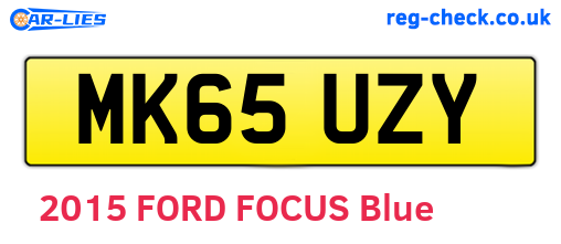 MK65UZY are the vehicle registration plates.
