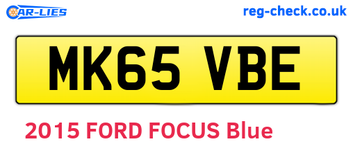 MK65VBE are the vehicle registration plates.