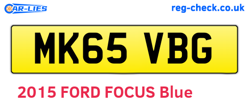 MK65VBG are the vehicle registration plates.