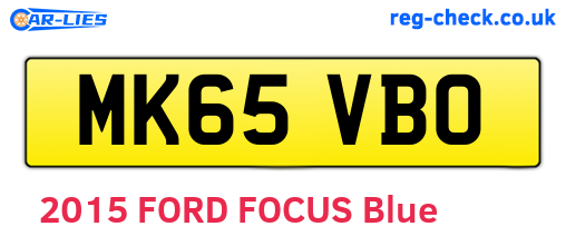 MK65VBO are the vehicle registration plates.