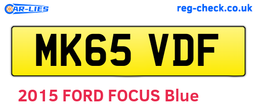 MK65VDF are the vehicle registration plates.