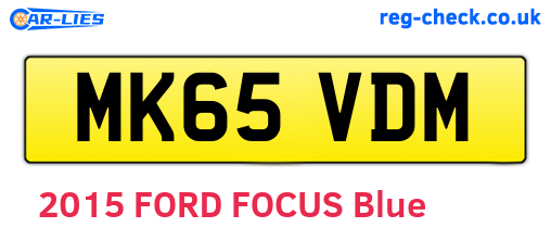 MK65VDM are the vehicle registration plates.