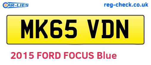 MK65VDN are the vehicle registration plates.