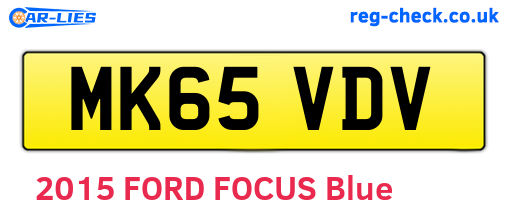 MK65VDV are the vehicle registration plates.