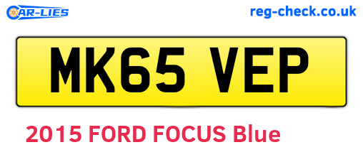 MK65VEP are the vehicle registration plates.