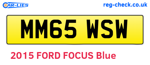 MM65WSW are the vehicle registration plates.