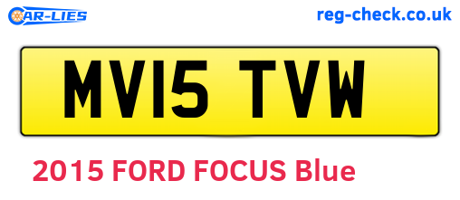 MV15TVW are the vehicle registration plates.
