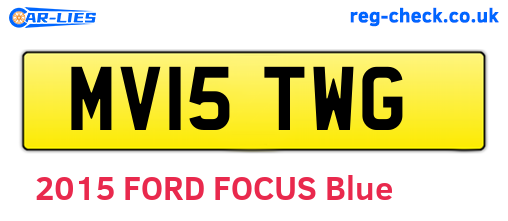 MV15TWG are the vehicle registration plates.