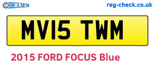 MV15TWM are the vehicle registration plates.
